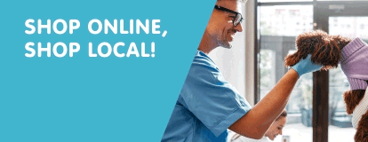 Shop online, shop local! Every purchase directly supports our veterinary practice